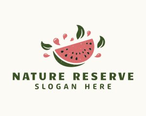 Natural Watermelon Fruit logo design