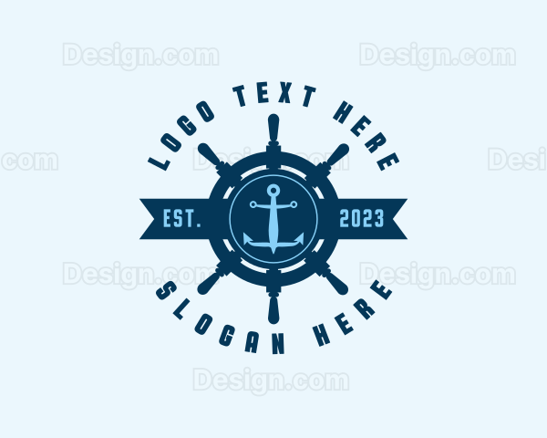 Naval Anchor Wheel Logo