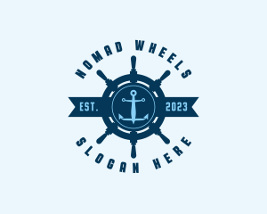 Naval Anchor Wheel logo design