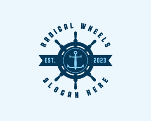 Naval Anchor Wheel logo design