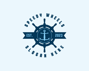 Naval Anchor Wheel logo design