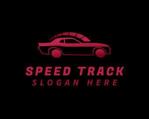 Speedometer Race Car logo design
