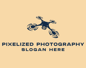 Quadcopter Drone Camera logo design