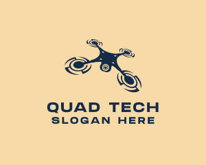 Quadcopter Drone Camera logo design