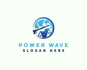 Pressure Wash Water Wave logo design