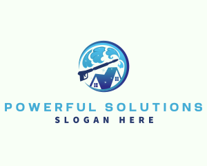 Pressure Wash Water Wave logo design