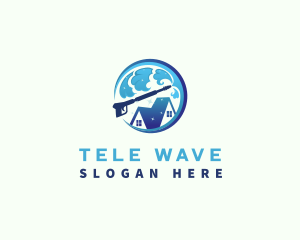 Pressure Wash Water Wave logo design