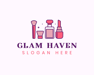 Cosmetics Glam Beauty logo design