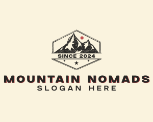 Mountain Trekking Outdoor logo design