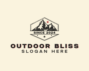 Mountain Trekking Outdoor logo design