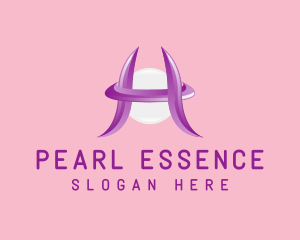 Jewelry Pearl Letter A logo