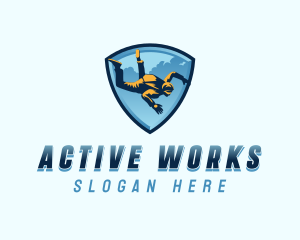 Adventure Skydiving Skydiver logo design