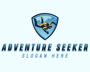 Adventure Skydiving Skydiver logo design