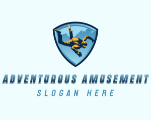 Adventure Skydiving Skydiver logo design