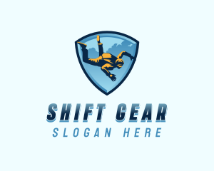 Adventure Skydiving Skydiver logo design