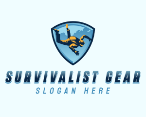 Adventure Skydiving Skydiver logo design