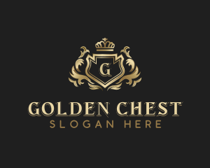 Elegant Crown Shield logo design