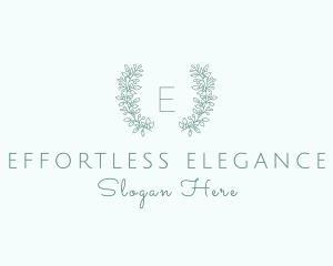 Organic Flower Wreath  logo design