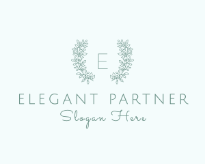 Organic Flower Wreath  logo design