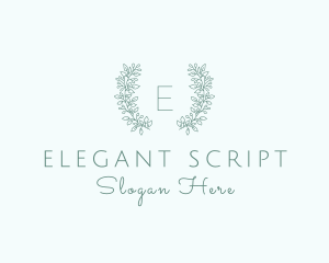 Organic Flower Wreath  logo design