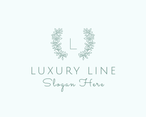 Organic Flower Wreath  logo design