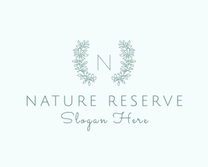 Organic Flower Wreath  logo design