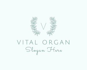 Organic Flower Wreath  logo design