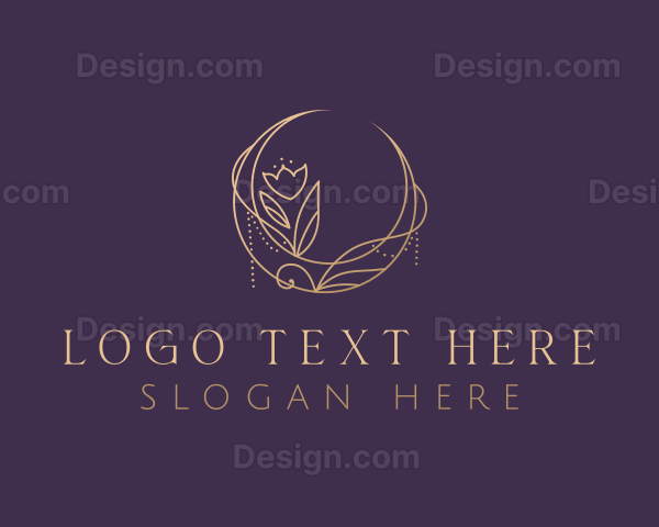 Luxury Floral Moon Logo