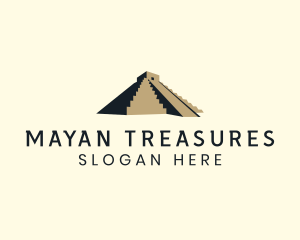 Mayan Pyramid Architecture logo design