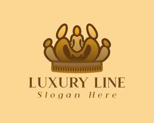 People Luxury Crown logo design