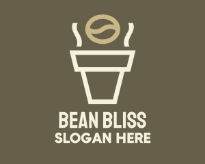 Coffee Cup Bean logo design