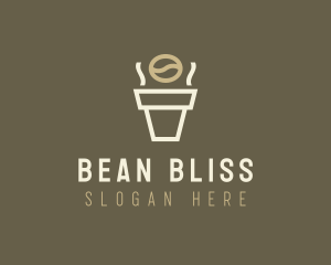 Coffee Cup Bean Cafe logo design