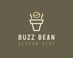 Coffee Cup Bean Cafe logo design