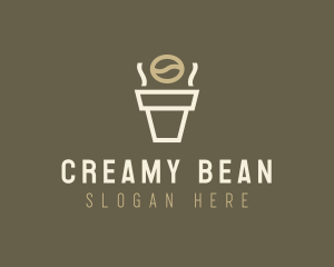 Coffee Cup Bean Cafe logo design