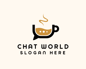 Coffee Chat Bubble  logo design