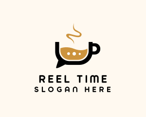 Coffee Chat Bubble  logo design