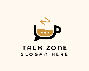 Coffee Chat Bubble  logo design