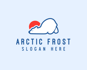 Sleepy Polar Bear  logo design