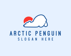 Sleepy Polar Bear  logo design