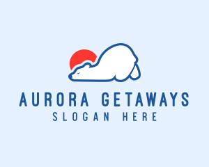 Sleepy Polar Bear  logo design