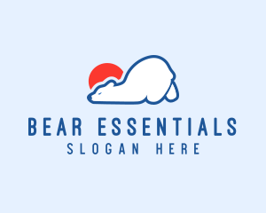 Sleepy Polar Bear  logo design