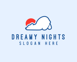 Sleepy Polar Bear  logo design