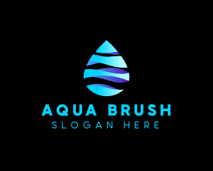 Liquid Water Droplet logo design