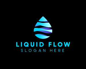 Liquid Water Droplet logo design