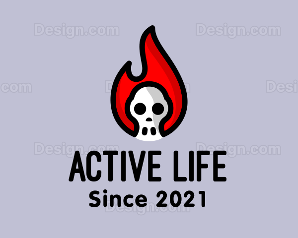 Skull Flame Gang Logo