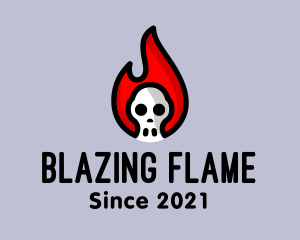 Skull Flame Gang logo design