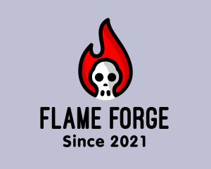 Skull Flame Gang logo design