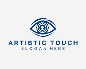 Keyhole Security Eye logo design