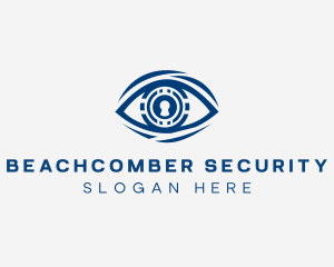 Keyhole Security Eye logo design