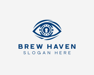 Keyhole Security Eye logo design